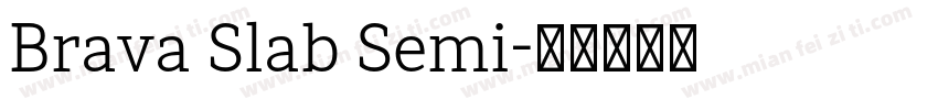 Brava Slab Semi字体转换